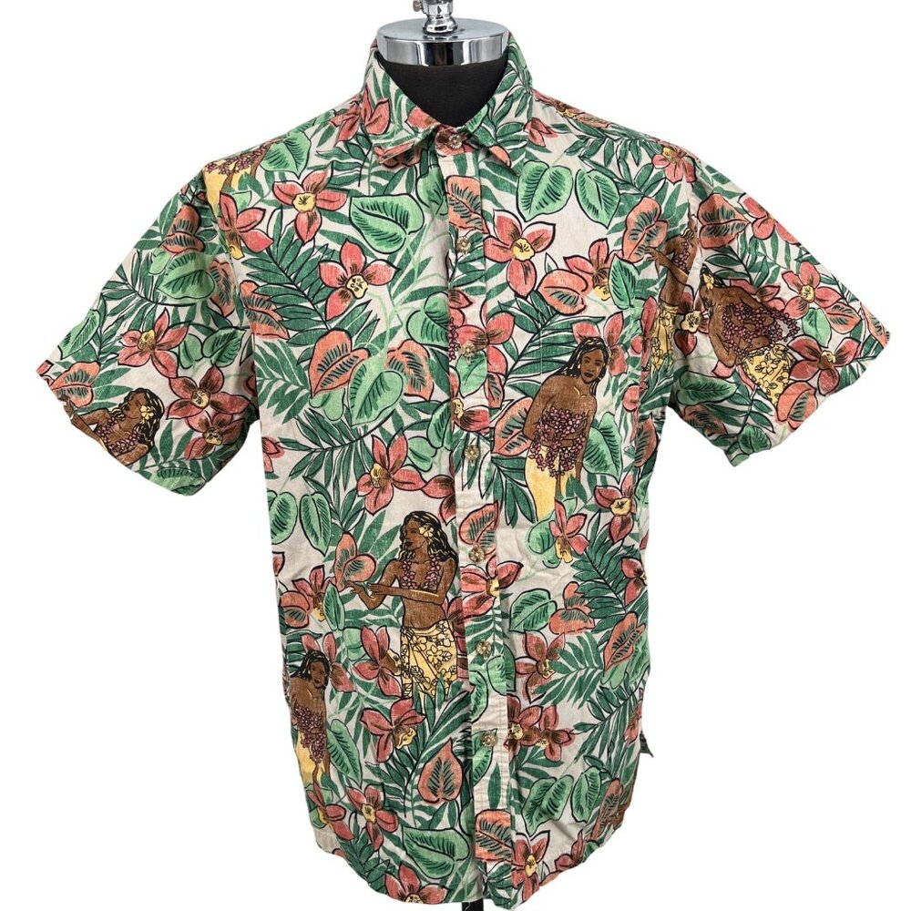 Cooke Street Hawaiian Shirt Mens Size XL Hawaii Beachy Tropical Aloha Sexy Girls